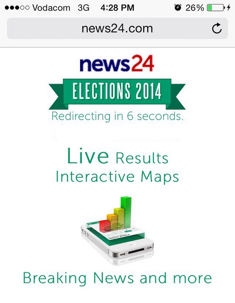 News24 Elections 2014 website